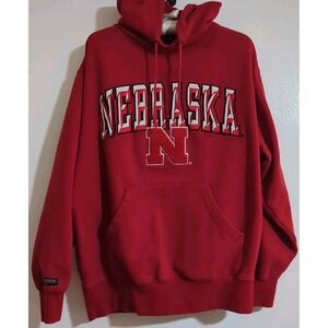 JanSport Nebraska Cornhuskers Sweatshirt Hoodie Embroidered Medium EUC